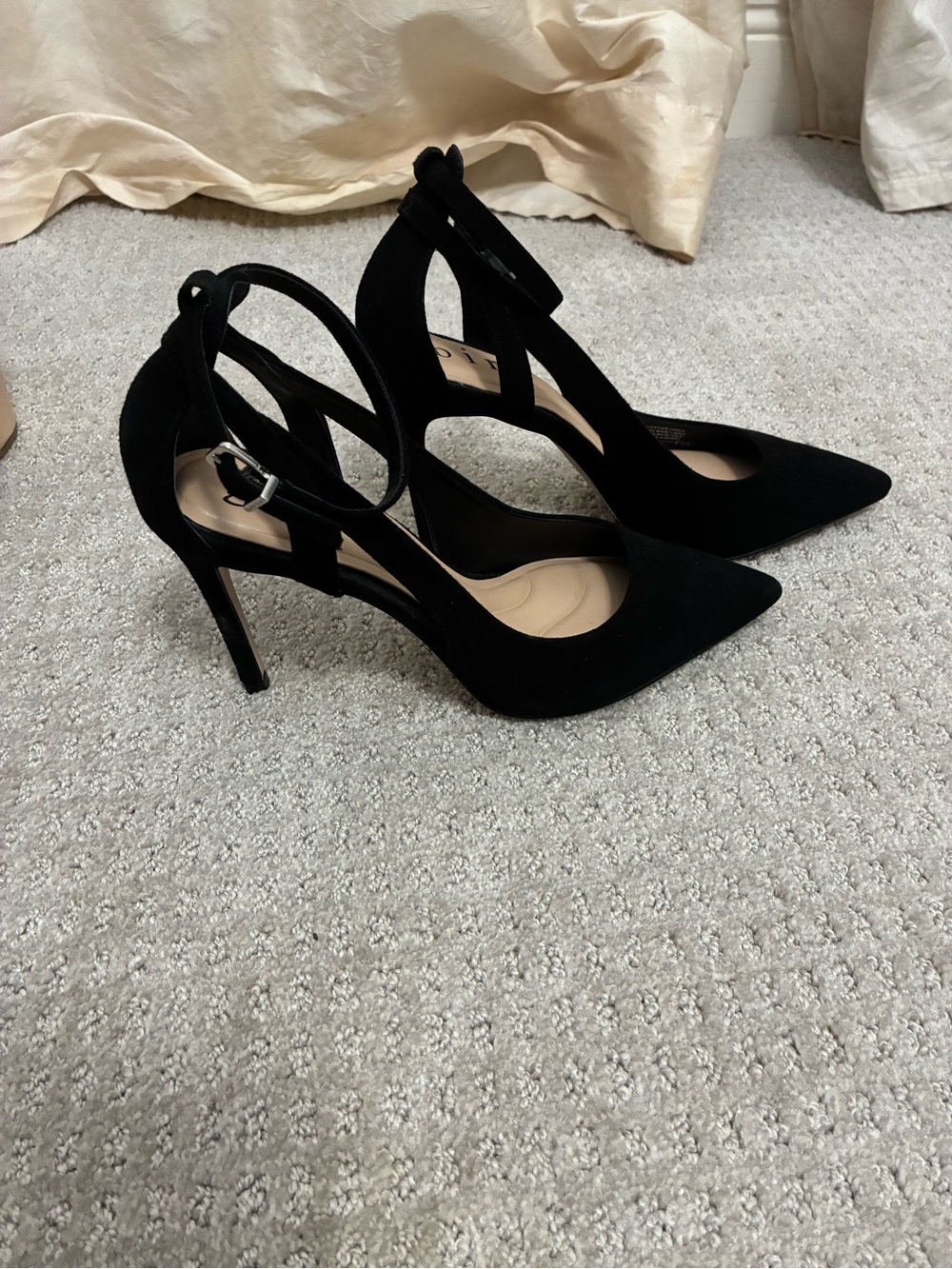 Gianni Bini Black Suede Ankle-Strap Pump - Picture 5 of 10
